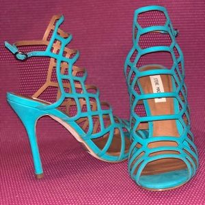 Steven Madden Teal 'Slithur' Heeled Sandal
